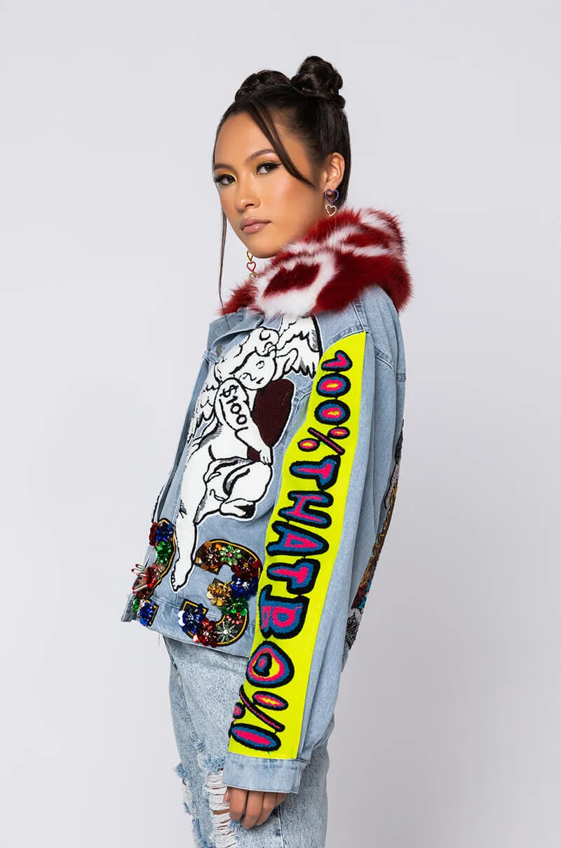 100 PERCENT THAT B PATCHWORK DENIM JACKET