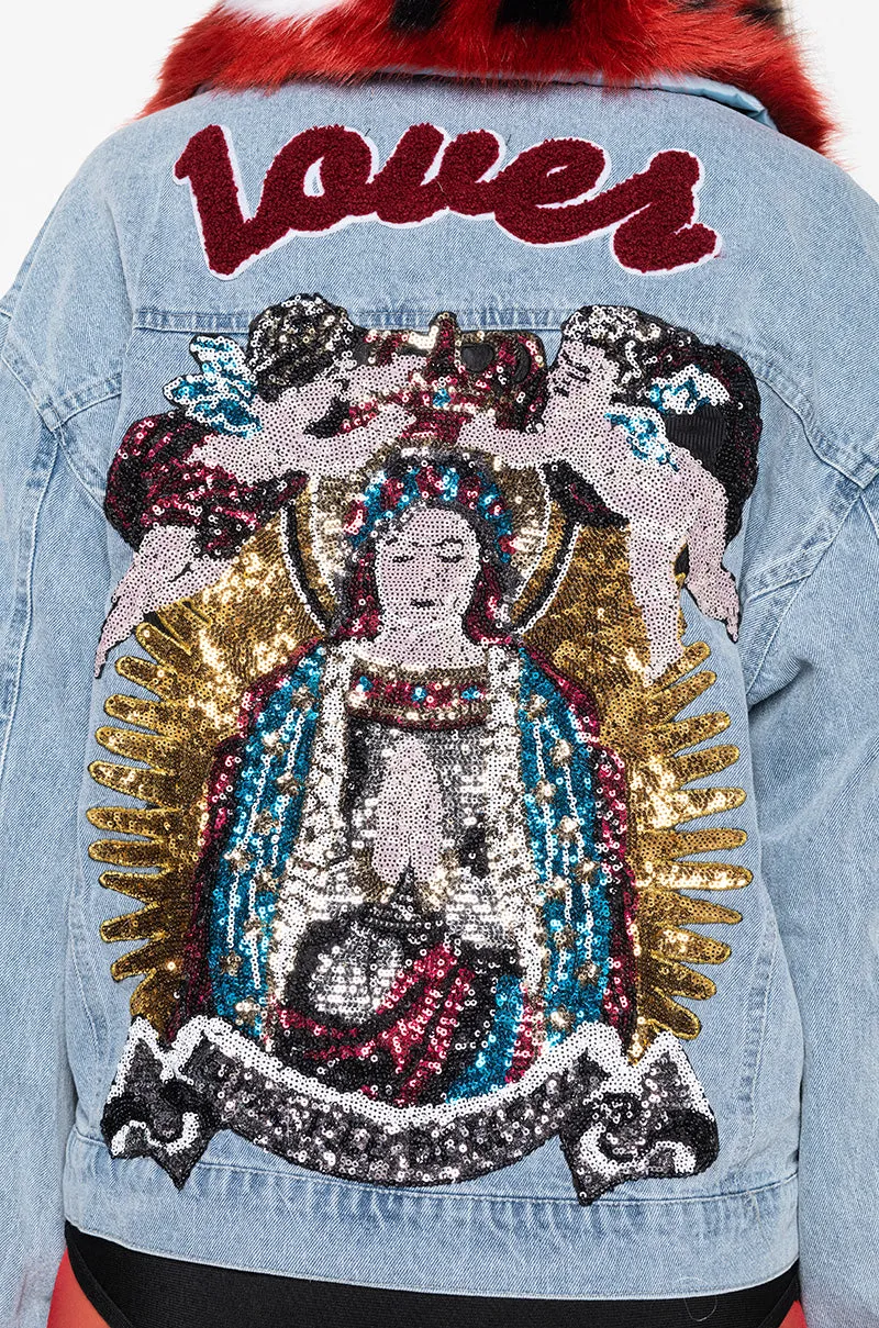 100 PERCENT THAT B PATCHWORK DENIM JACKET