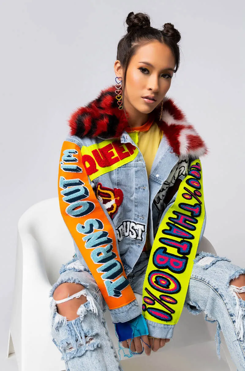 100 PERCENT THAT B PATCHWORK DENIM JACKET
