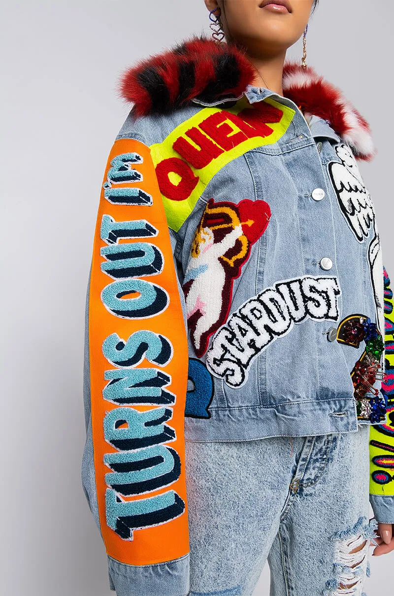 100 PERCENT THAT B PATCHWORK DENIM JACKET