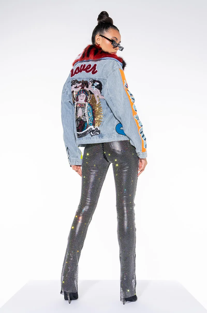 100 PERCENT THAT B PATCHWORK DENIM JACKET