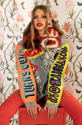 100 PERCENT THAT B PATCHWORK DENIM JACKET