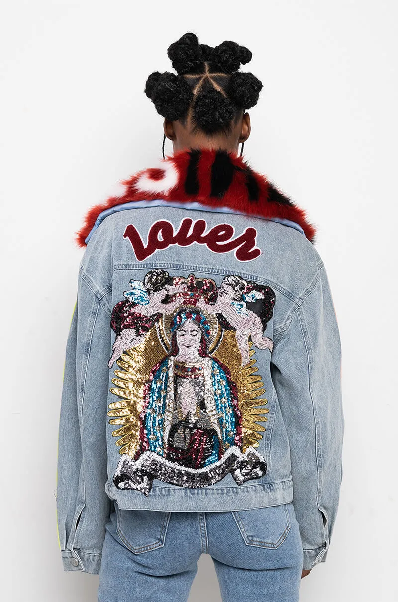 100 PERCENT THAT B PATCHWORK DENIM JACKET
