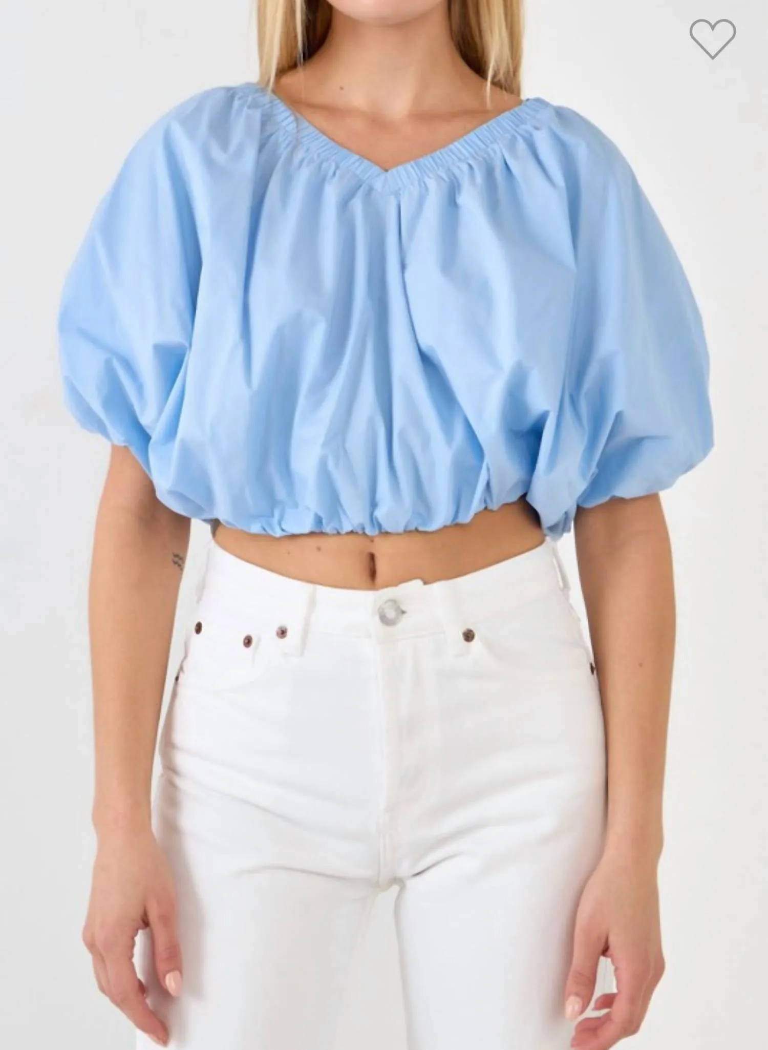 2.7 August Apparel - Puff Sleeves Blouse