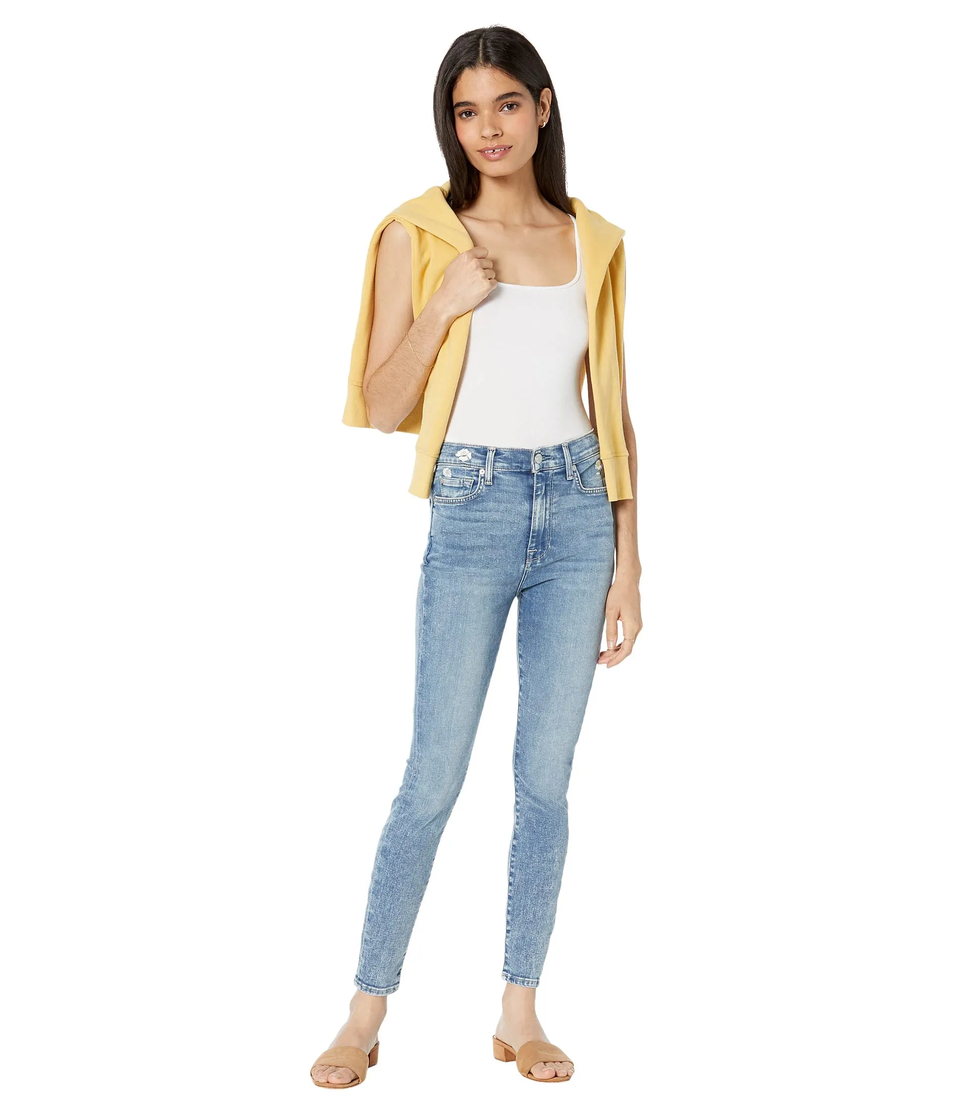 7 For All Mankind Jeans, High-Waisted Ankle Skinny