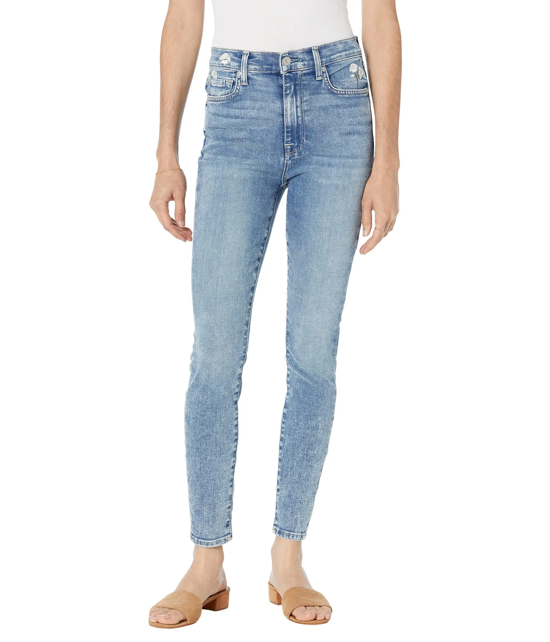 7 For All Mankind Jeans, High-Waisted Ankle Skinny