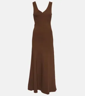 Asceno Bordeaux slip dress