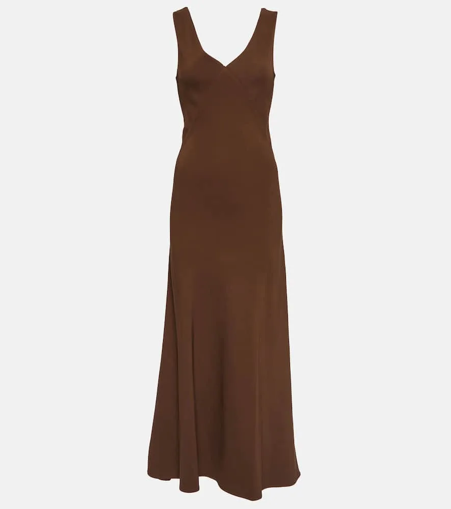 Asceno Bordeaux slip dress