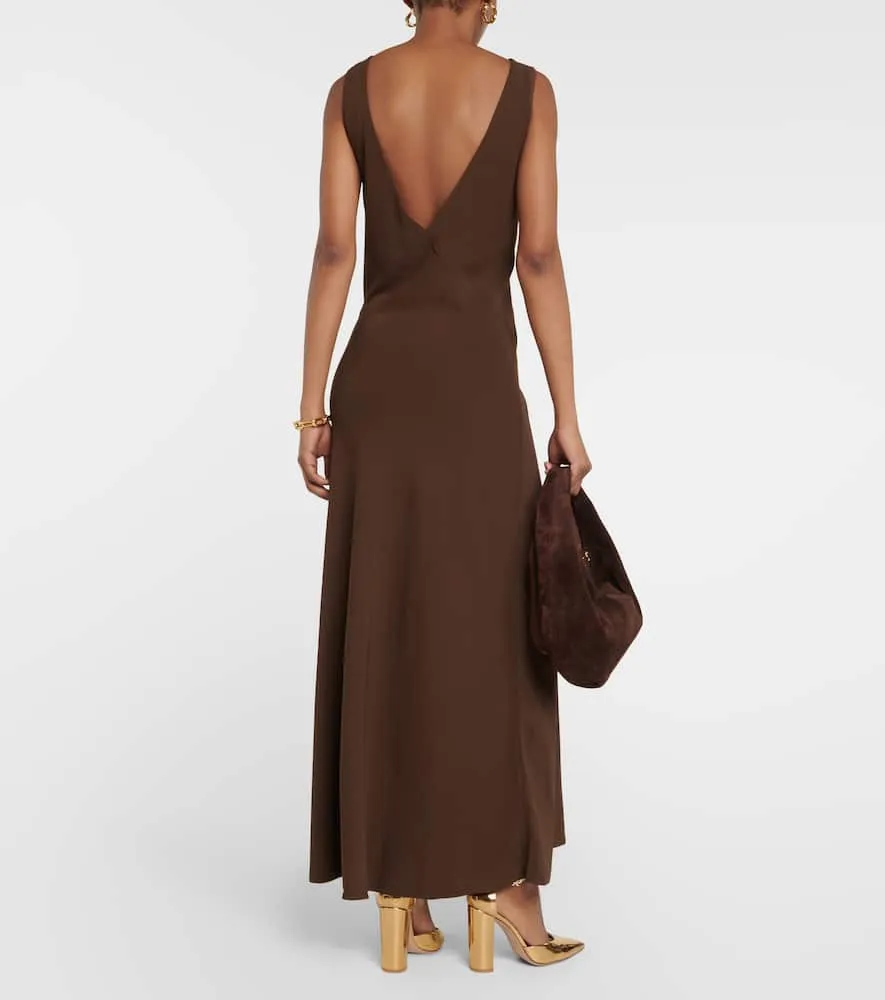Asceno Bordeaux slip dress