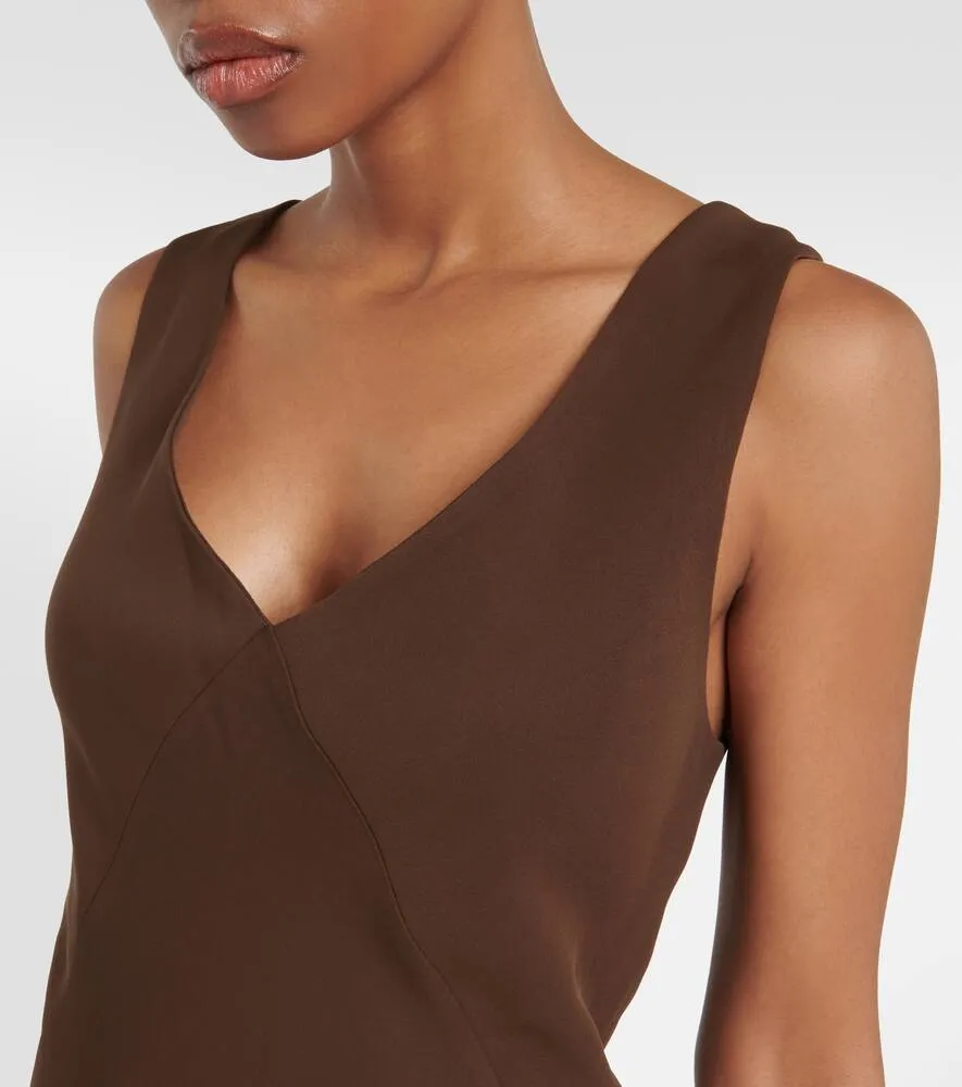 Asceno Bordeaux slip dress
