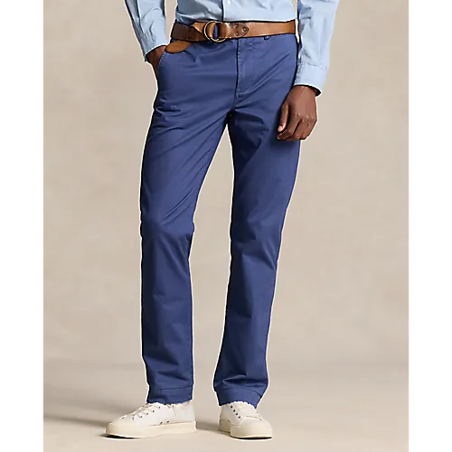 Bedford Straight Fit Stretch Twill Flat Front Pant in Light Navy