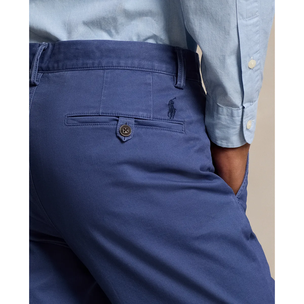 Bedford Straight Fit Stretch Twill Flat Front Pant in Light Navy