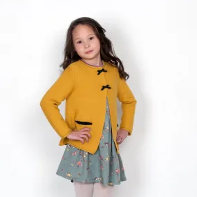 Bonnie Girls Cardigan - Mustard Yellow