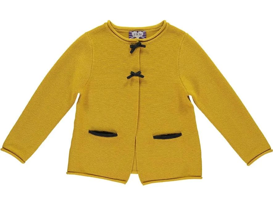 Bonnie Girls Cardigan - Mustard Yellow