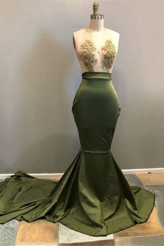 Bridelily Halter Lace Appliques 2019 Prom Dress | Mermaid Evening Gowns RM0