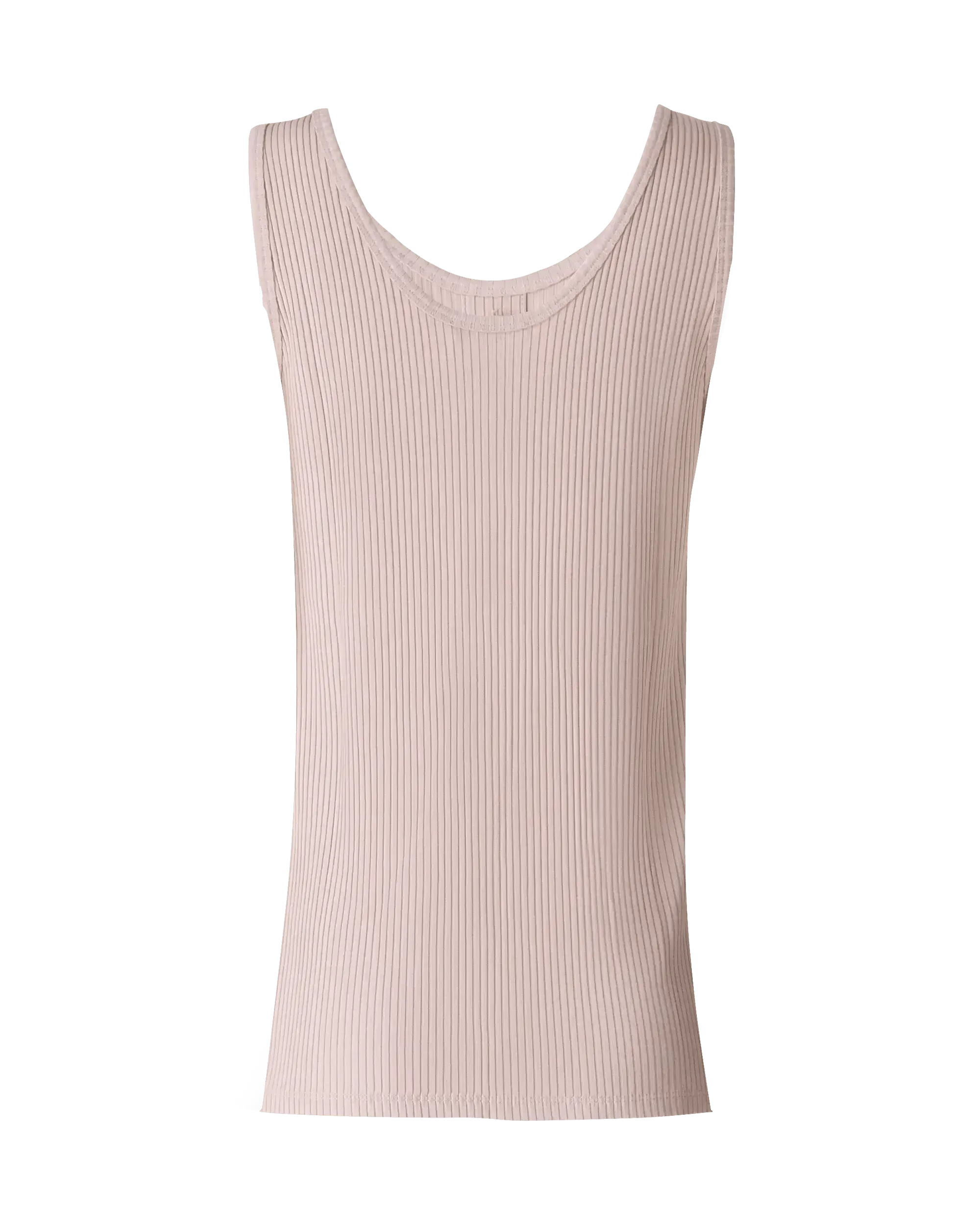 Button-Detail Ribbed Tank Top