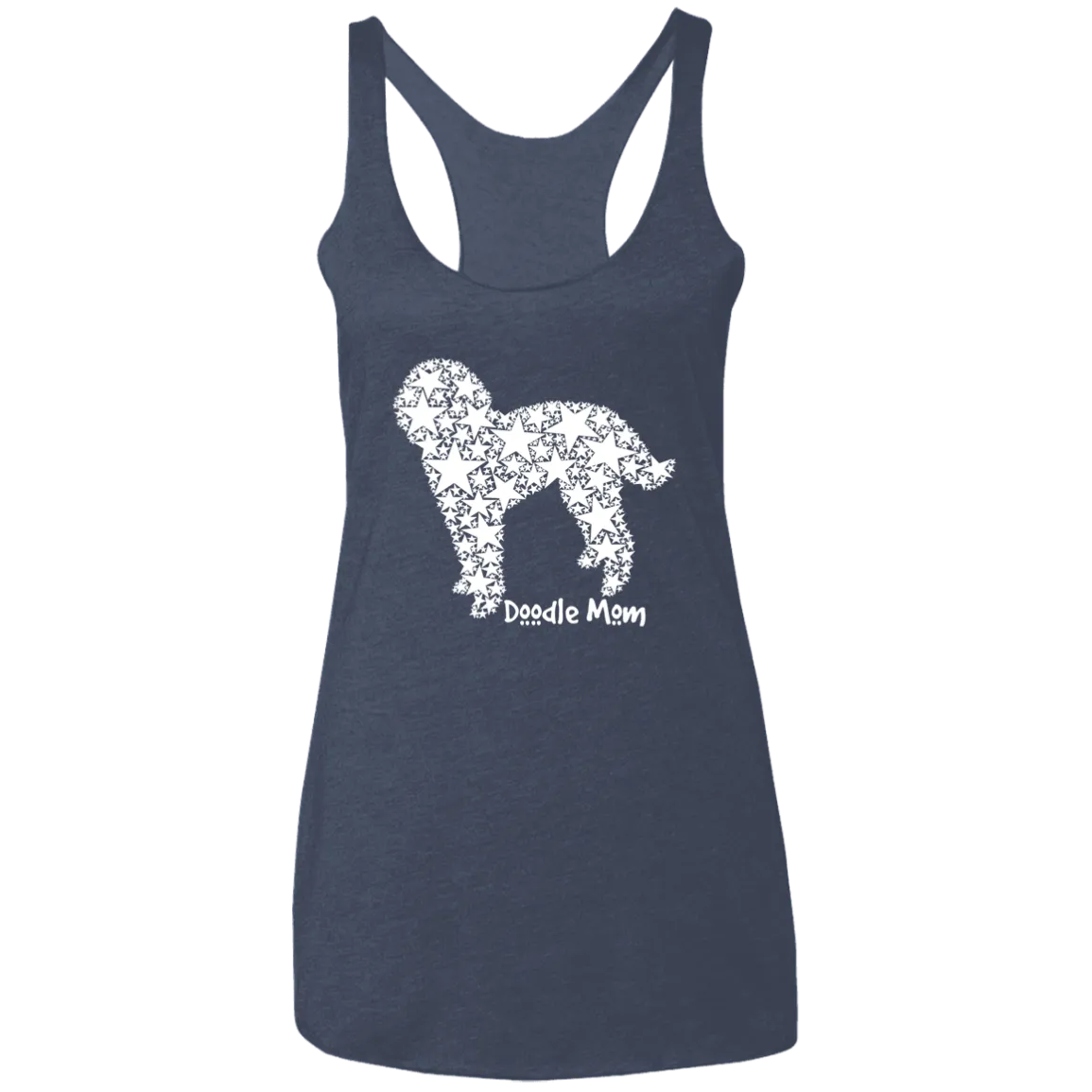 Doodle Stars Triblend Racerback Tank