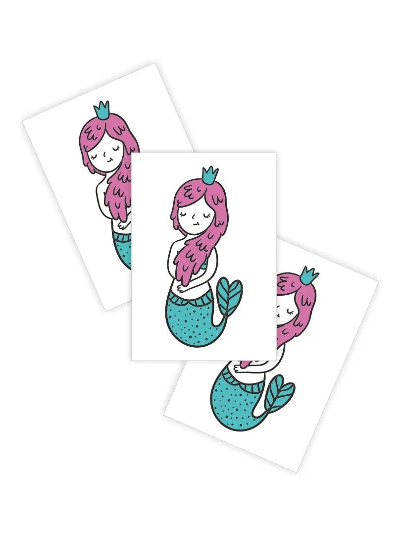 Ducky Street Little Mermaid Temporary Tattoos