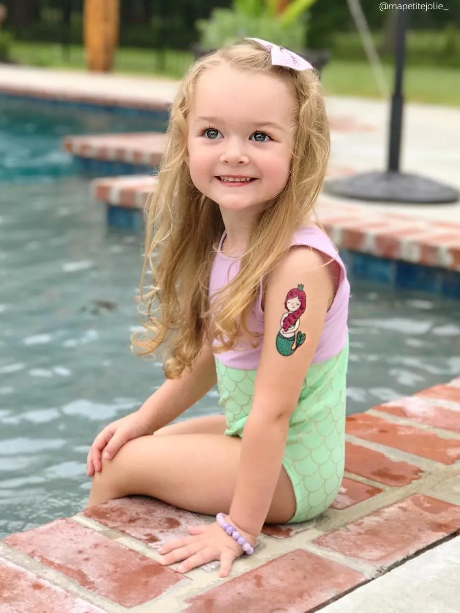 Ducky Street Little Mermaid Temporary Tattoos