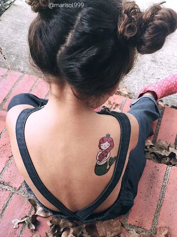 Ducky Street Little Mermaid Temporary Tattoos