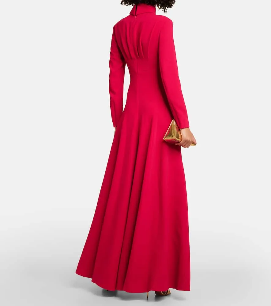 Emilia Wickstead Oakley pleated crêpe maxi dress