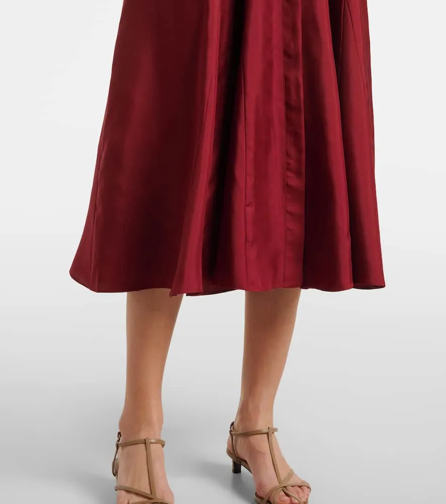 Emilia Wickstead Riko belted silk twill shirt dress
