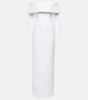 Emilia Wickstead Stephania off-shoulder crêpe maxi dress