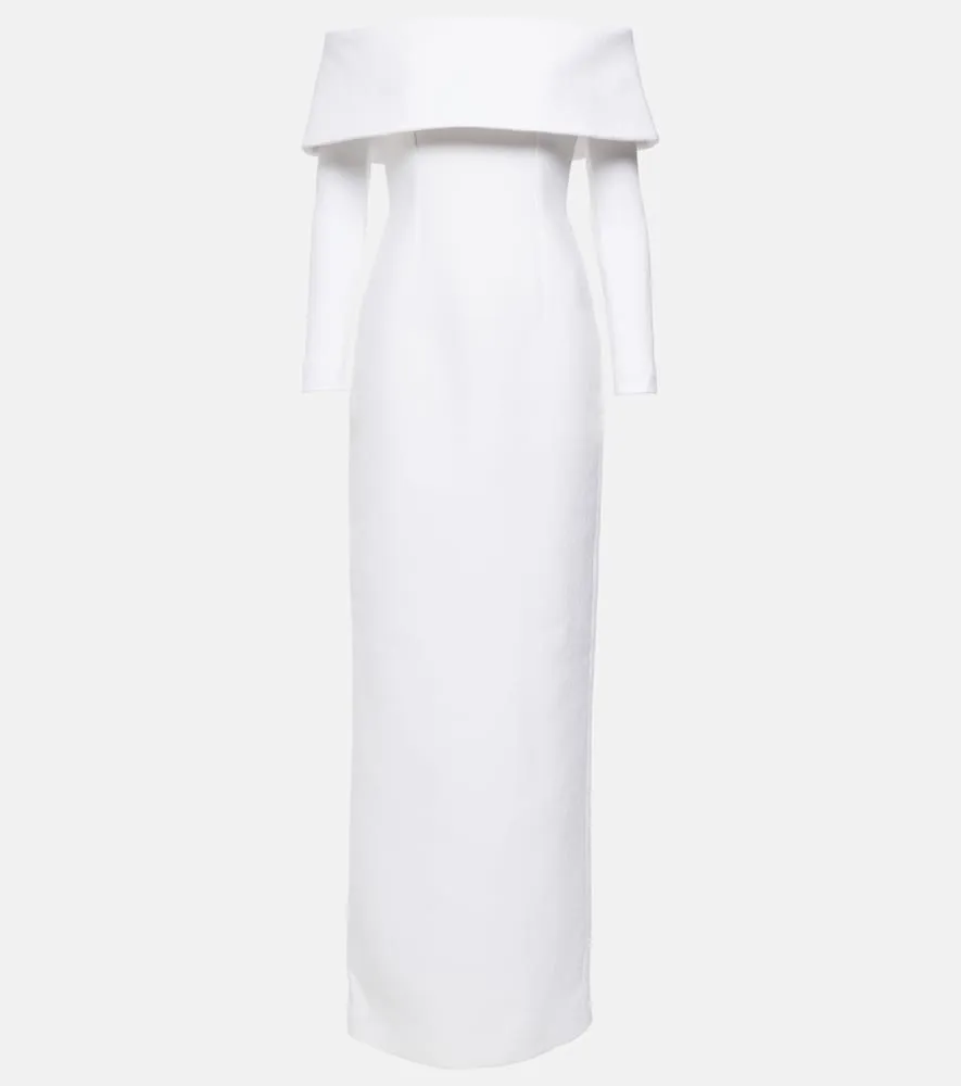 Emilia Wickstead Stephania off-shoulder crêpe maxi dress