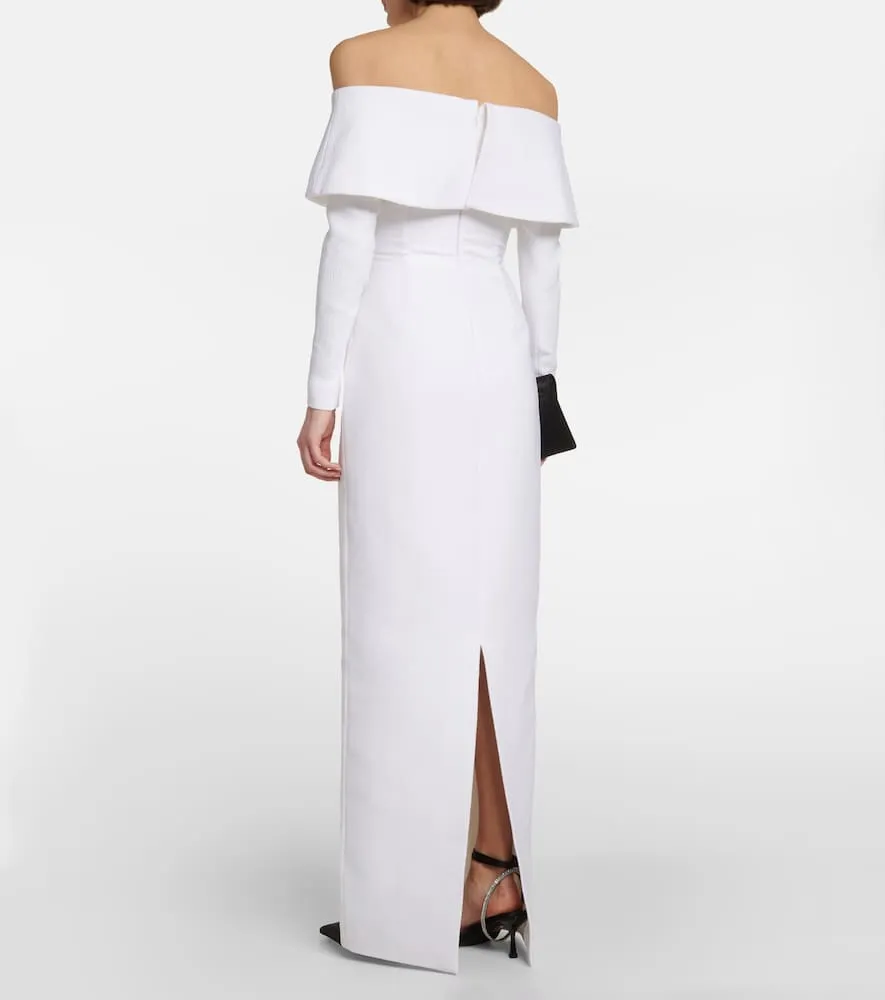 Emilia Wickstead Stephania off-shoulder crêpe maxi dress