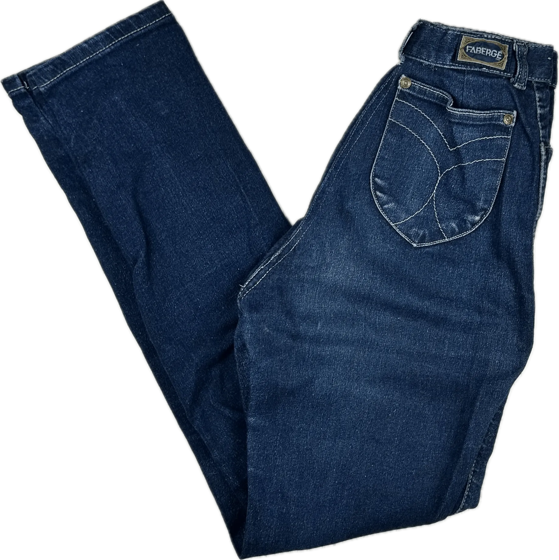 Fabergé 1980's High Waisted Slim Ladies Jeans - Suit Size 6/7