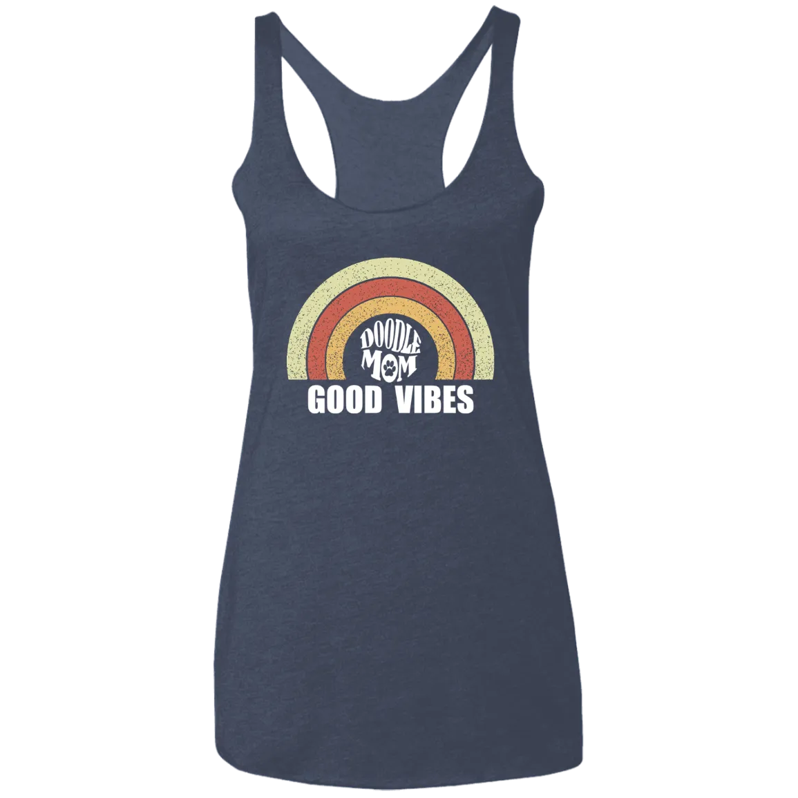 Good Vibes Doodle Mom Ladies' Triblend Racerback Tank