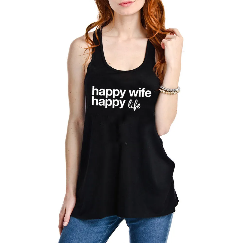 Happy Wife Happy Life Wholesale Fashion Tank Tops