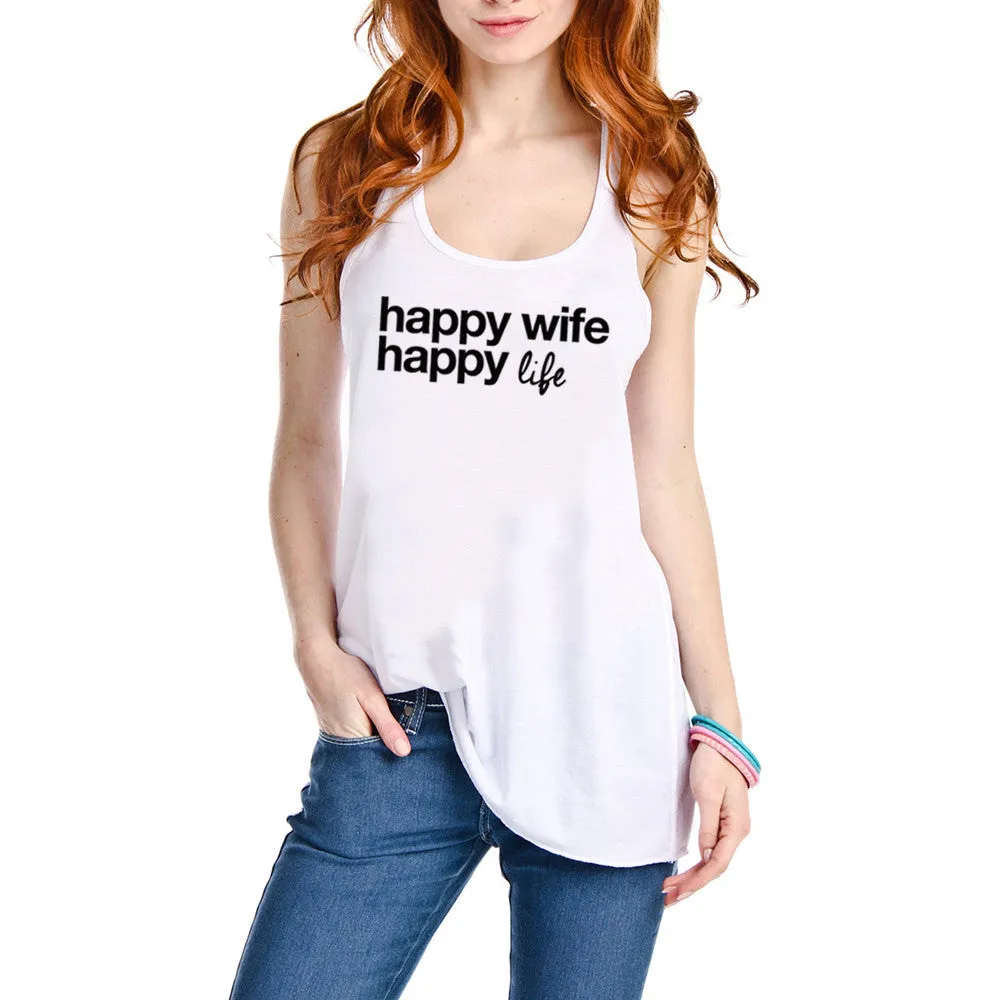 Happy Wife Happy Life Wholesale Fashion Tank Tops