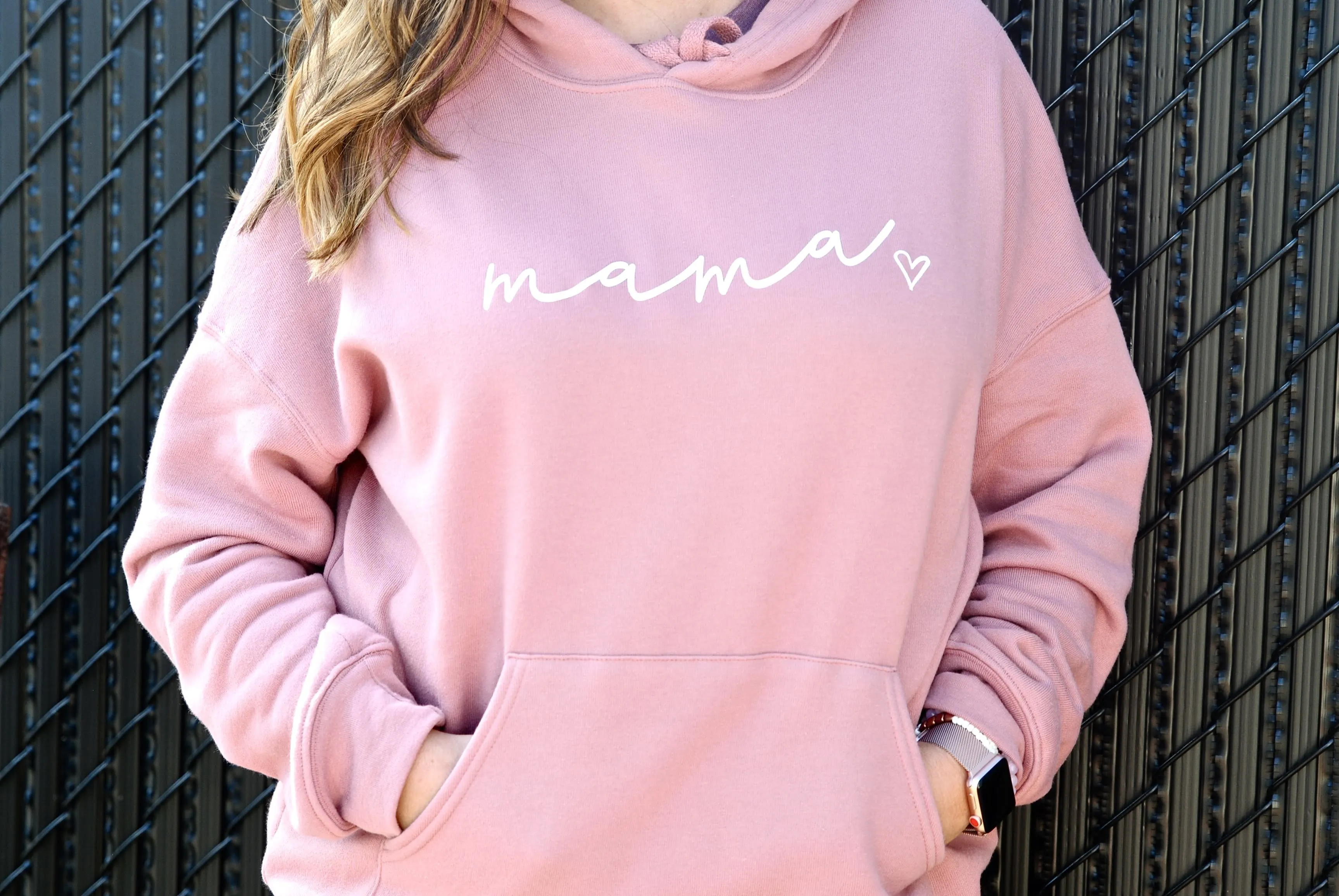 Mama Drop Shoulder Fleece Hoodie