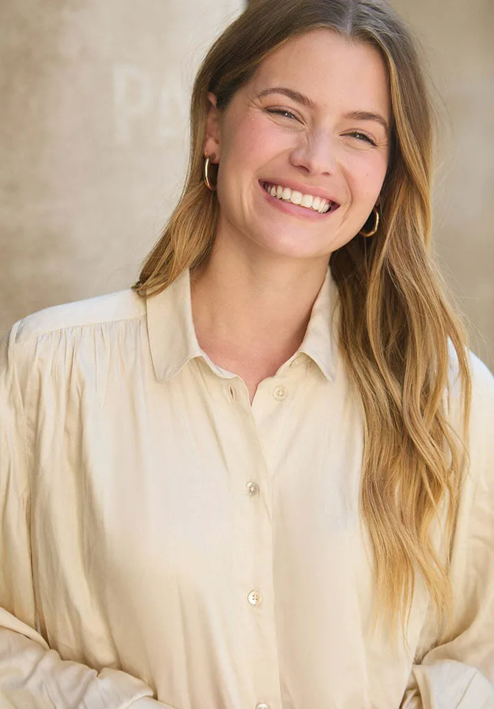 Marrianne Peter Pan Collar Shirt In Cream