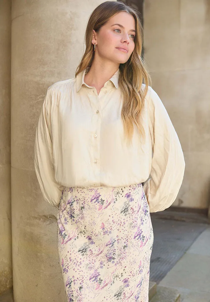 Marrianne Peter Pan Collar Shirt In Cream