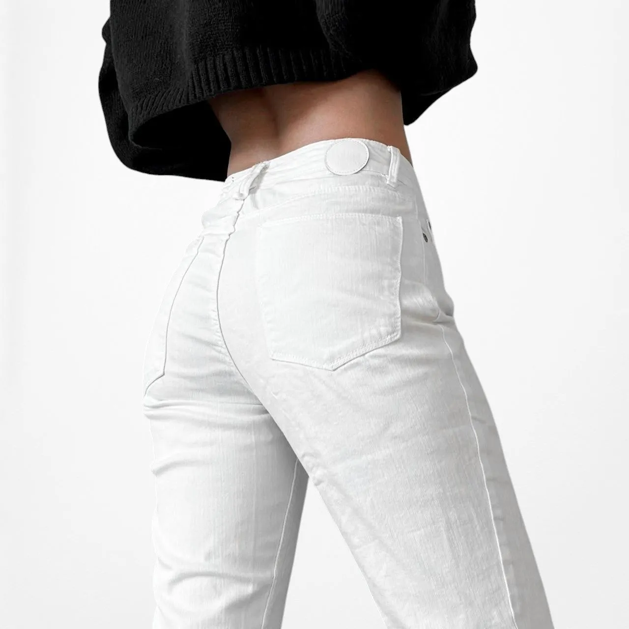 Res Denim Off White Distressed Destroyed Ripped Knees Skinny Jeans Size 24/S