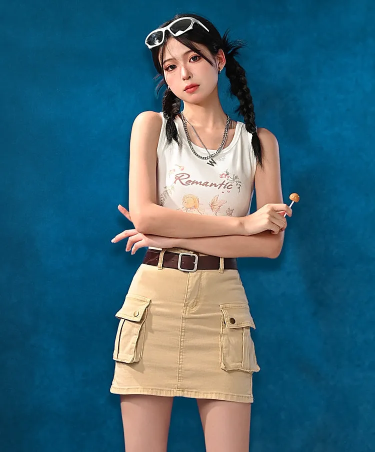 Retro American Hot Girls Style Sleeveless Tank Top