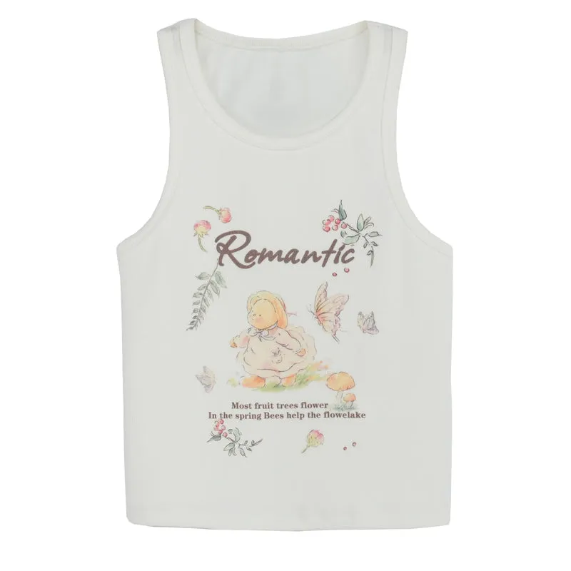Retro American Hot Girls Style Sleeveless Tank Top