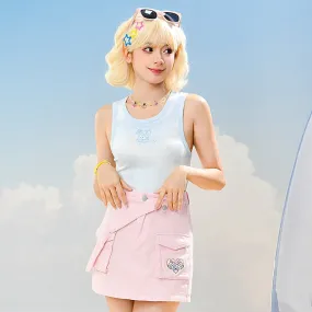Summer Girly Style Octopus Print Sleeveless Tank Top