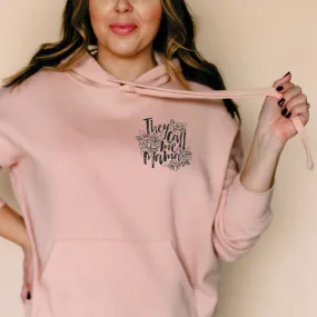 They Call Me Mama Peach Drop Shoulder Fleece Hoodie