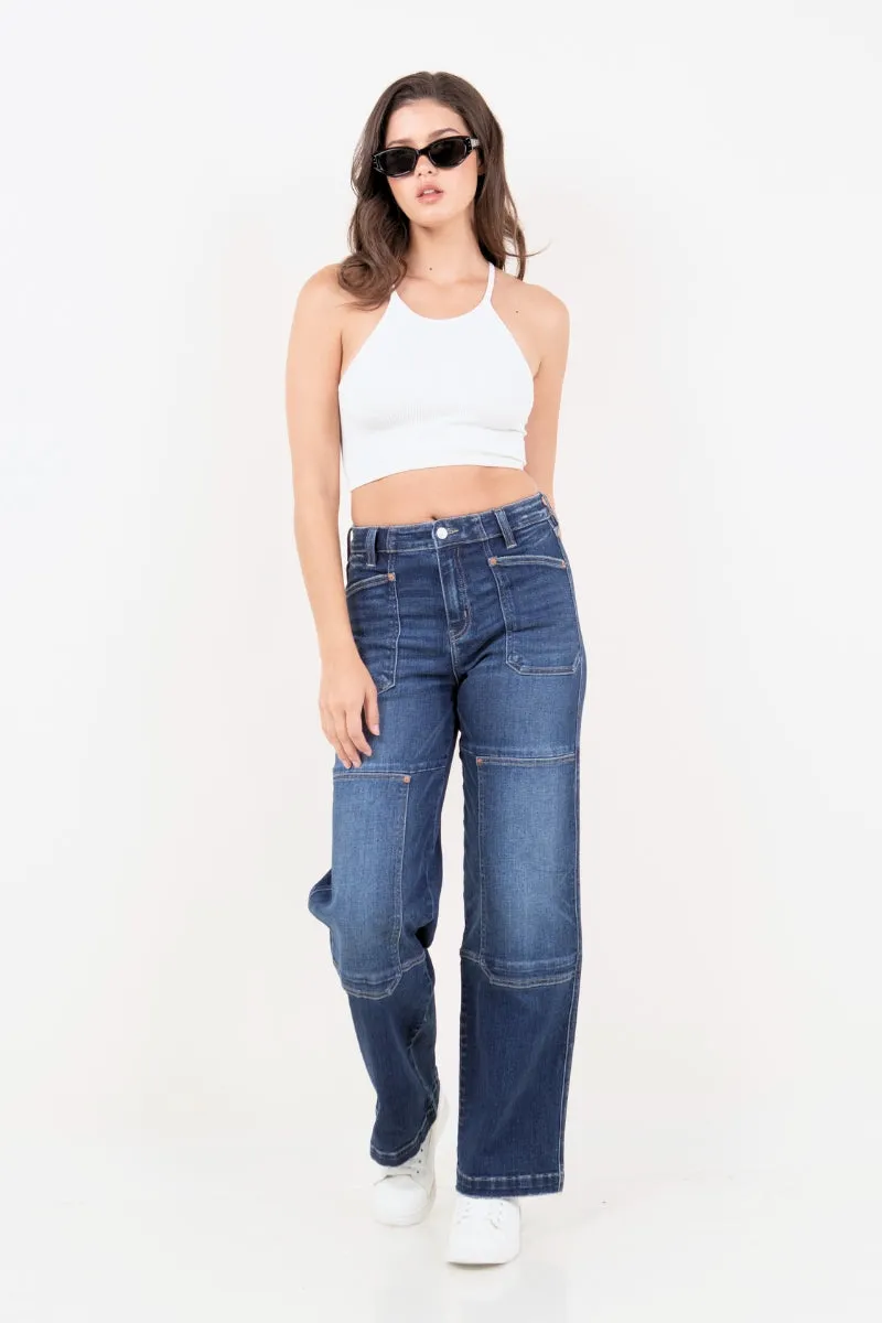 Western Tummy Control High Rise Relaxed Wide Leg