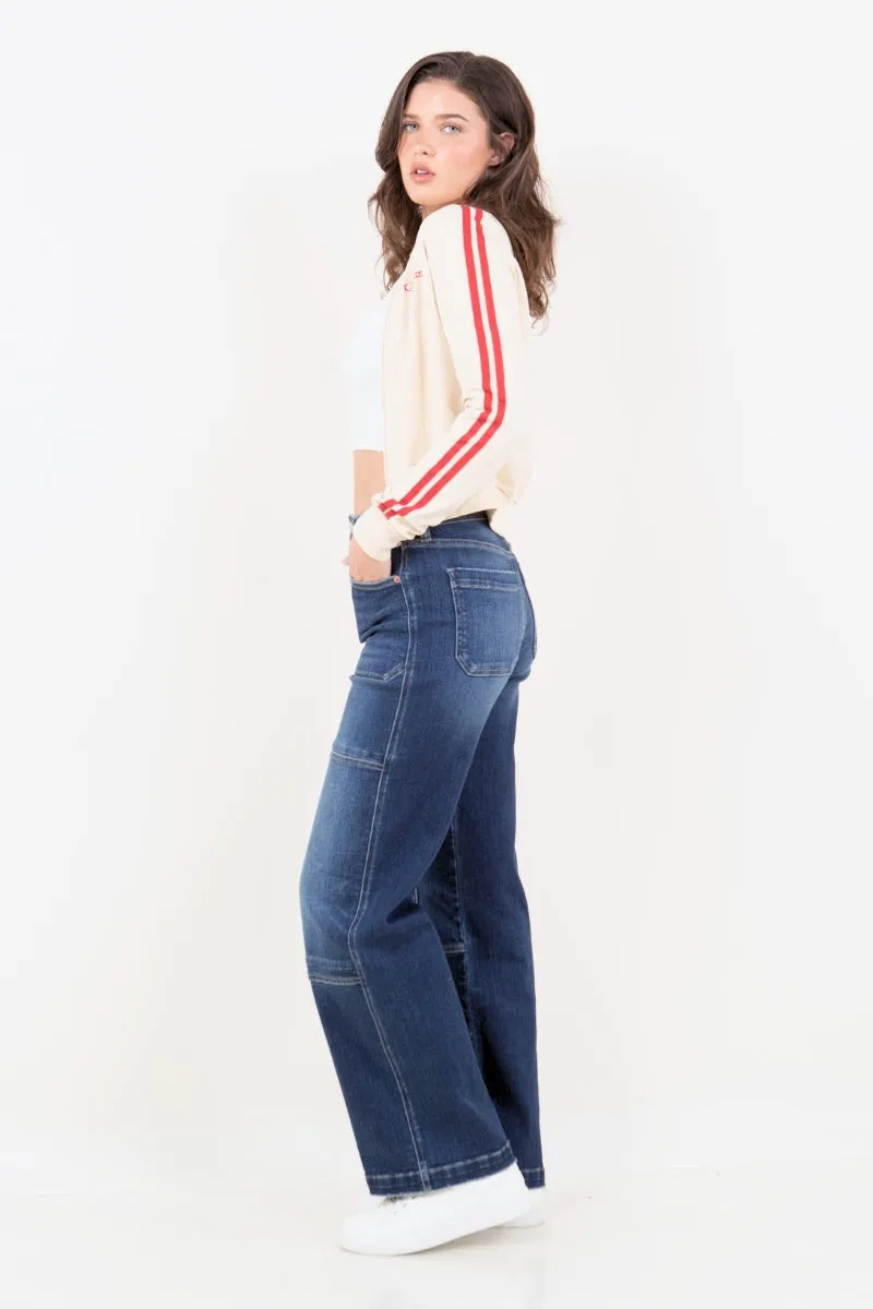 Western Tummy Control High Rise Relaxed Wide Leg