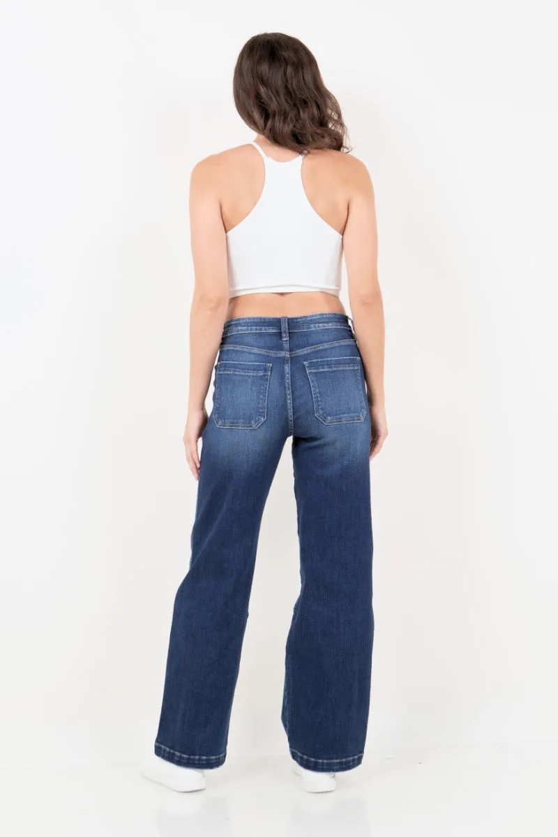Western Tummy Control High Rise Relaxed Wide Leg