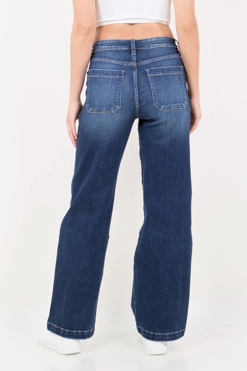 Western Tummy Control High Rise Relaxed Wide Leg