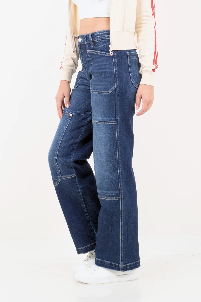 Western Tummy Control High Rise Relaxed Wide Leg