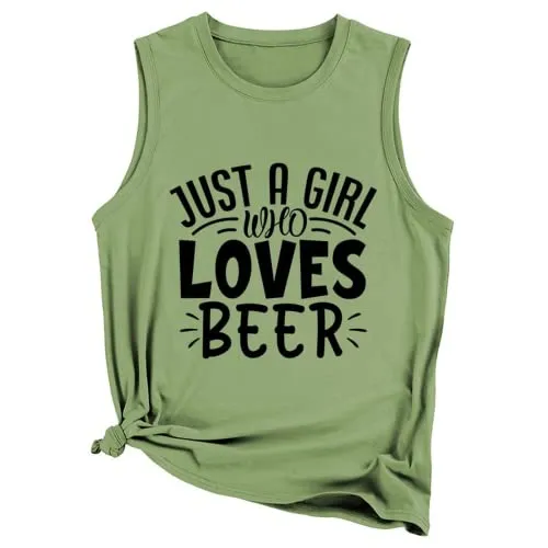 Women Just A Girl Who Loves Beer Tank Tops