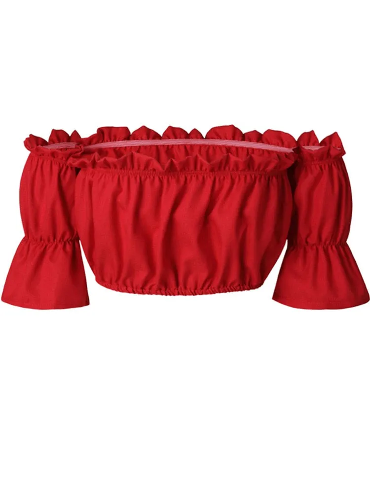 Women Sleeve Strapless Tops